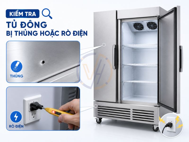 Kiểm tra xem tủ đông bị rò điện