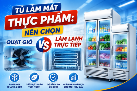 Tủ làm mát thực phẩm: Nên chọn quạt gió hay làm lạnh trực tiếp?