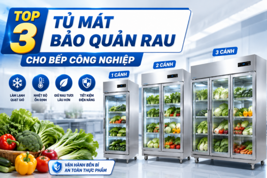 TOP 3 tủ mát bảo quản rau cho bếp công nghiệp